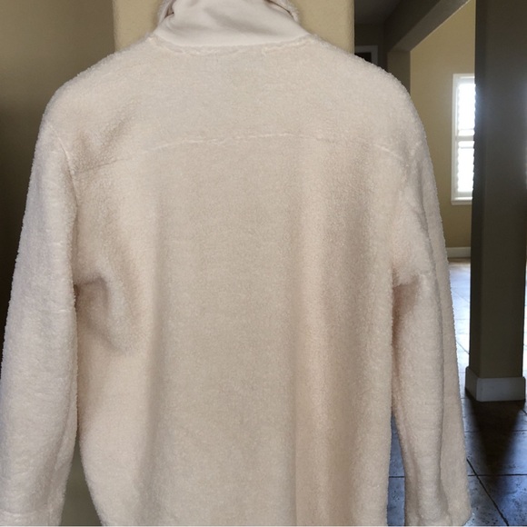 Banana Republic Ivory Sherpa Trucker Jacket US M - Picture 4 of 11